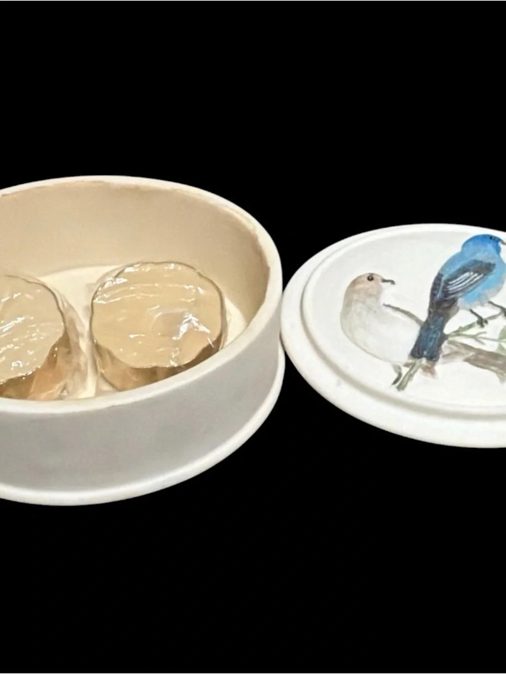 Ibis & Orchid Designs Indigo Buntings Boxes of Light Tealight Holder Trinket Box